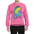 thumbnail image 2 of Mahi-Mahi Fish Catching Small Fish Animal Lover Unisex Crewneck Graphic Sweatshirt, Neon Pink, 2XL, 2 of 3