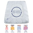 thumbnail image 5 of QUEEN ROSE King Mattress Topper, Extra Thick Cooling Mattress Pad Cover, 400 TC Cotton Pillow Top Protector, 8-21 inch Deep Pocket, Soft Spiral Fiber Pad for Back Pain, Down Alternative Fill, White, 5 of 8