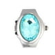 thumbnail image 1 of Anillo de dedo ovalado especial de cuarzo, elegante y moderno, para hombre y mujer (azul lago)., 1 of 5