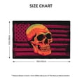 thumbnail image 2 of Placemats Set of 4 / 6, Skull And Flag Usa Placemats for Dining Table Indoor/Outdoors Heat Resistant Washable Placemats 18" x 12", 2 of 8