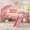 Pink, variant on Harper & Bright Designs Twin Loft Bed with Slide and Ladder, House Loft Bed Frame with Window and Starry Roof, Solid Wood Loft Bed with LED Lights and Guardrail for Boys Girls, White