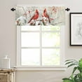 thumbnail image 7 of Christmas Reindeer Curtain Valances Set Snowflake Red Plaid Kitchen Curtains 24&nbsp;inch Length Rod Pocket Valance and Tiers 3 Piece Set Small Bedroom Bathroom Laundry Decor, 7 of 7