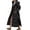 Black, variant on Mifelio Womens Winter Coats Women's Thickened and Warm Extra Long Knee Length Hooded Cotton Jacket Coats for Women Black L