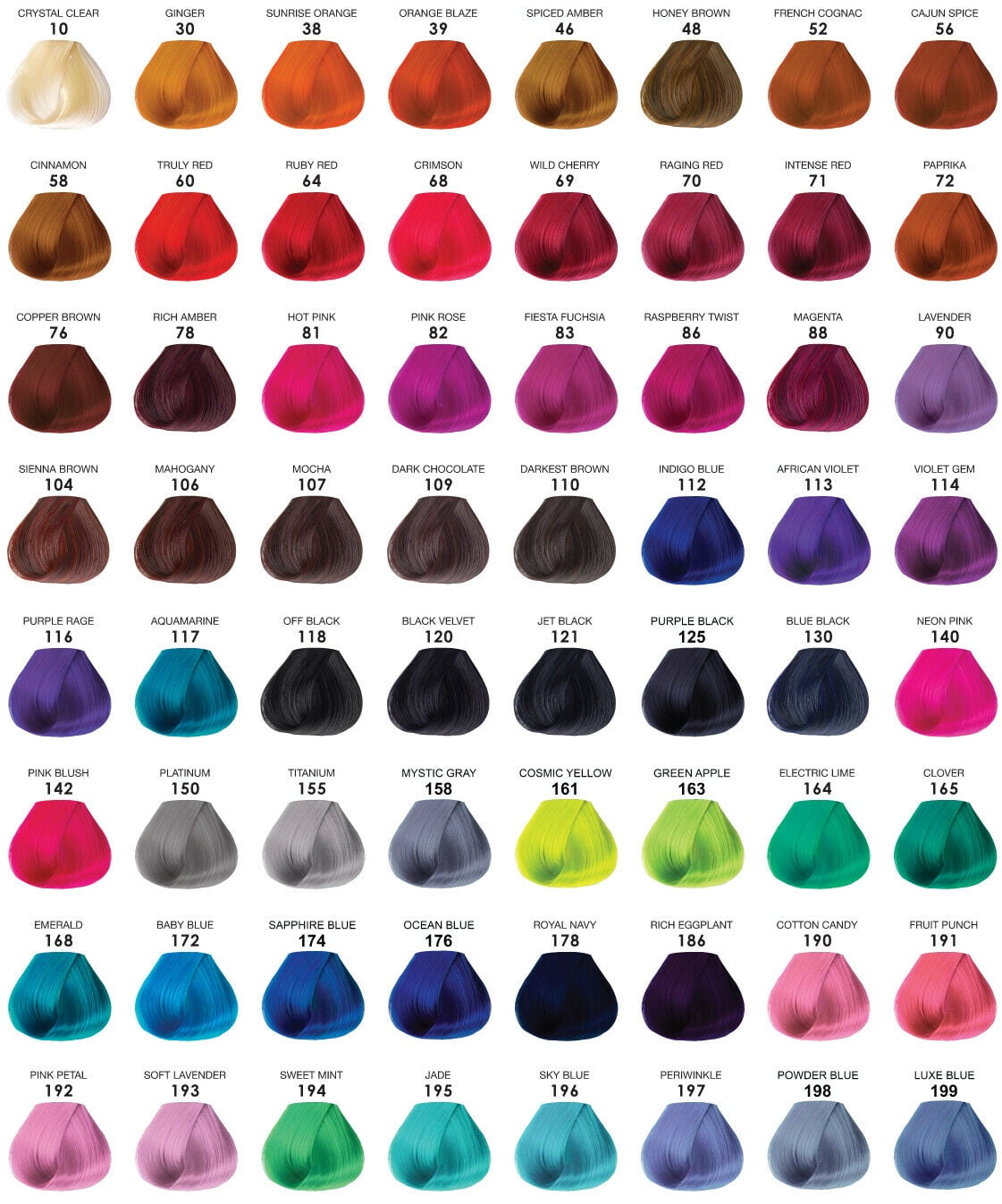 12 COLORS] Adore Semi Permanent Hair Color [PICK YOUR COLORS & EMAIL US] *  BEAUTY TALK LA * - Walmart.com