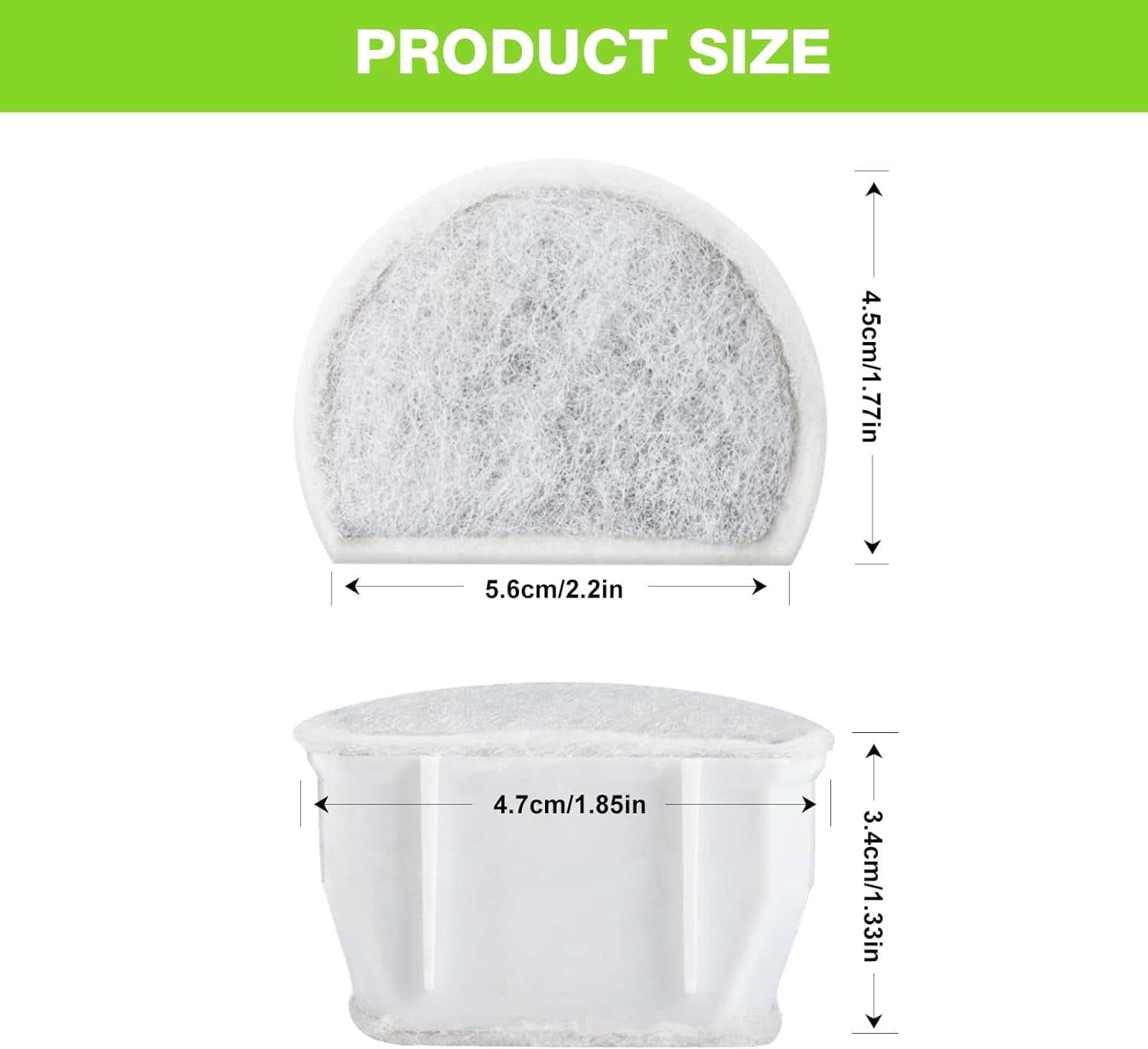15 Count Replacement Carbon Filters Compatible with PetSafe Drinkwell Filters, Pet Water Fountain Replacement Cartridges for Dog and Cat Fountain.