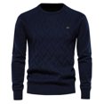 thumbnail image 1 of AherBiu Chandails pour Hommes Col Rond Manches Longues Tricot Automne Décontracté Thermique en Coton, 1 of 5