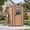 Black & Brown, variant on Nihsuao Store-It-Out Midi Horizontal Durable 36 Cu.ft Resin Outdoor Storage Shed With Heavy Duty Floor and Locking Latch, for Lawnmowe, Garden Tools, Black & White