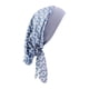 thumbnail image 1 of Gorro de moda para mujer, estampado, elástico, de seda artificial, suave para el cuidado del cabello. Cadena Gris Azul, 1 of 9