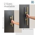 thumbnail image 3 of Rio Salto 12-Inch Brushed Brass Gold Barn Door Handle Kit, Closet Door Handle Solid Aluminun, Pull Handle and Flush Handle Set, Heavy Duty Large Sliding Door Handles 2-Door Pack, 3 of 8