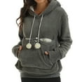 thumbnail image 2 of Hoodies for Women 2025 Fall Winter Thick Hoodie with Large Pocket Cute Fluffy Hoody Hooded Sweatshirt Women Pullover, 2 of 6