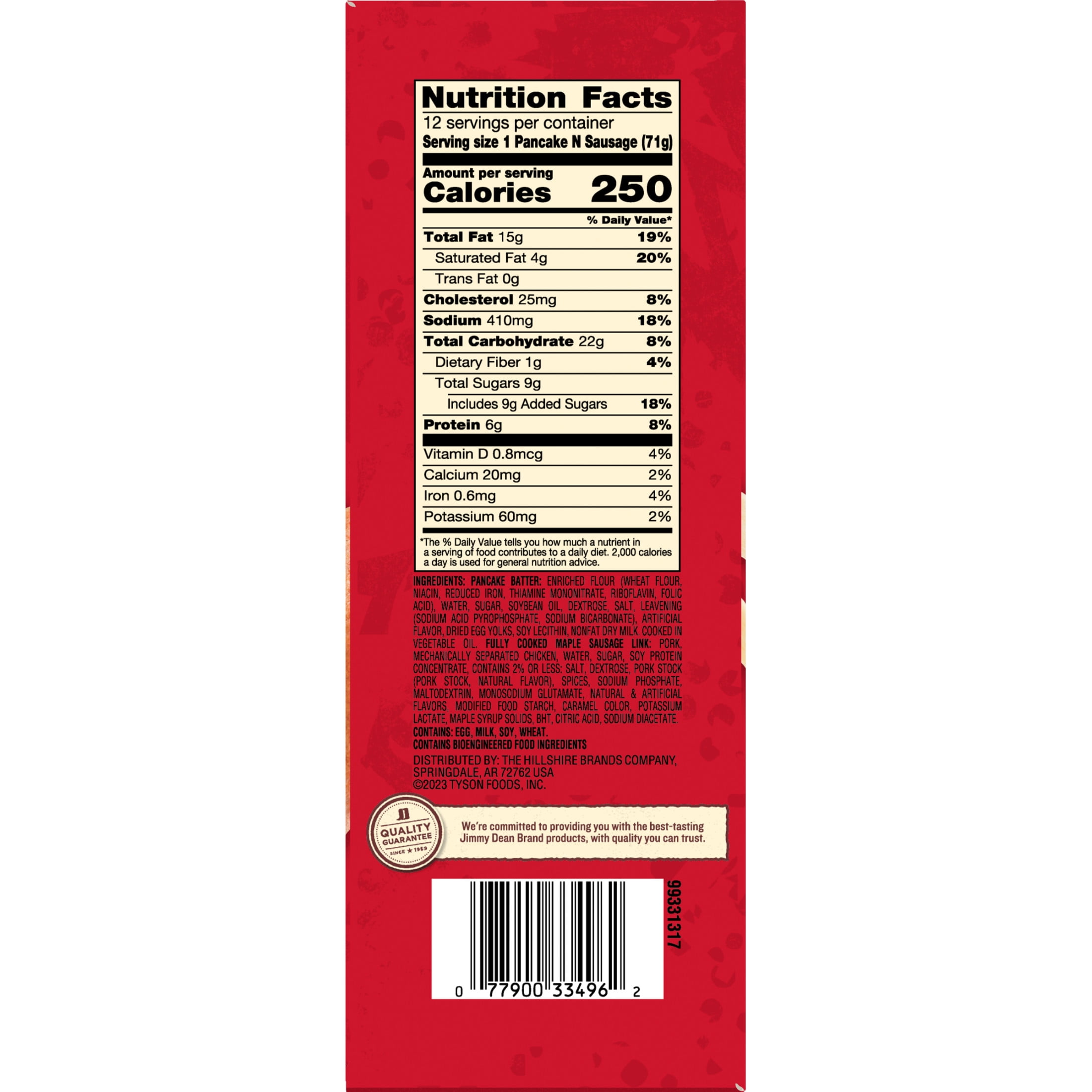 Jimmy Dean Original Pancakes & Sausage on a Stick, 30 oz, 12 Count (Frozen)