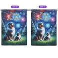 thumbnail image 2 of Happy New Year Australian Shepherd Family Cheer Winter Midnight Firework House Flag 28x40in Double Sided Aussie Dog Lover Gifts Outdoor Decor - 02025, 2 of 5