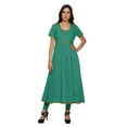thumbnail image 1 of Moomaya Long Bollywood Designer Kurti WoMen's Solid Maxi Kurta Front Slit Tops, 1 of 6