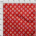 thumbnail image 3 of oneOone Georgette Viscose Red Fabric African Aztech Quilting Supplies Print Sewing Fabric By The Yard 42 Inch Wide, 3 of 4