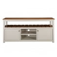 thumbnail image 3 of Alaterre Furniture Savannah TV Stand with Storage - Accommodates 60 Inch Flat Screen TVs - Entertainment Center - Coastal and Modern Farmhouse Living Room Furniture (Ivory), 3 of 12