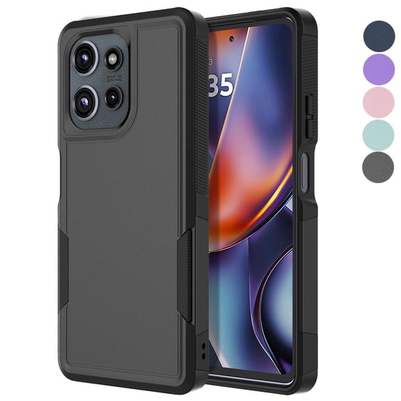 Tekcoo for Motorola Moto G 5G 2025 Case, Dual Layer Shockproof Hybrid Protective Phone Case Heavy Duty Military-Grade Drop Protection Anti-Scratch Rugged Cover for Moto G 5G 2025, Black