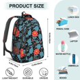 thumbnail image 5 of Pioneer Flower Floral Print Pattern Backpack for School, Cute School Bag with Adjustable Shoulder Straps and Padded Back, 16.9"x12.6"x5.9", 5 of 5