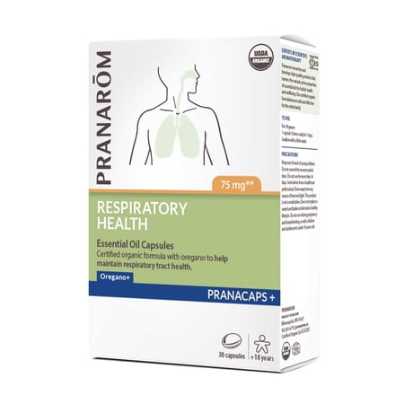 Pranarom - Respiratory Health Pranacaps with Oregano & Lemon Essential Oil - 30 Count