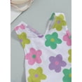 thumbnail image 6 of Suealasg Toddler Girls One Piece Swimsuit 1T 2T 3T Baby Girl Sleeveless Floral Print Romper Swimwear Infant Girls Summer Bathing Suit Beachwear, 6 of 7
