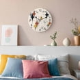 thumbnail image 3 of Wall Clock Black Grey Red Diamond Clocks PVC Silent Non-Ticking Battery Operated Decorative Modern Geometric Mid Century Linen Round Clock for Home Living Room Kitchen Bedroom Wall Decor 10 Inch, 3 of 9