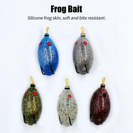Simulated Soft Bait Pull Rope Tear Resistant Silicone Frog Bait for Angling