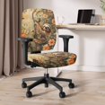 thumbnail image 3 of SCRAWLGOD Sloth Daisy Butterfly Tree Non-Slip Computer Office Chair Cover Elastic Comfortable Desk Chair Cover Easy to Install Breathable Swivel Chair Slipcover, 2 Pieces, 3 of 7