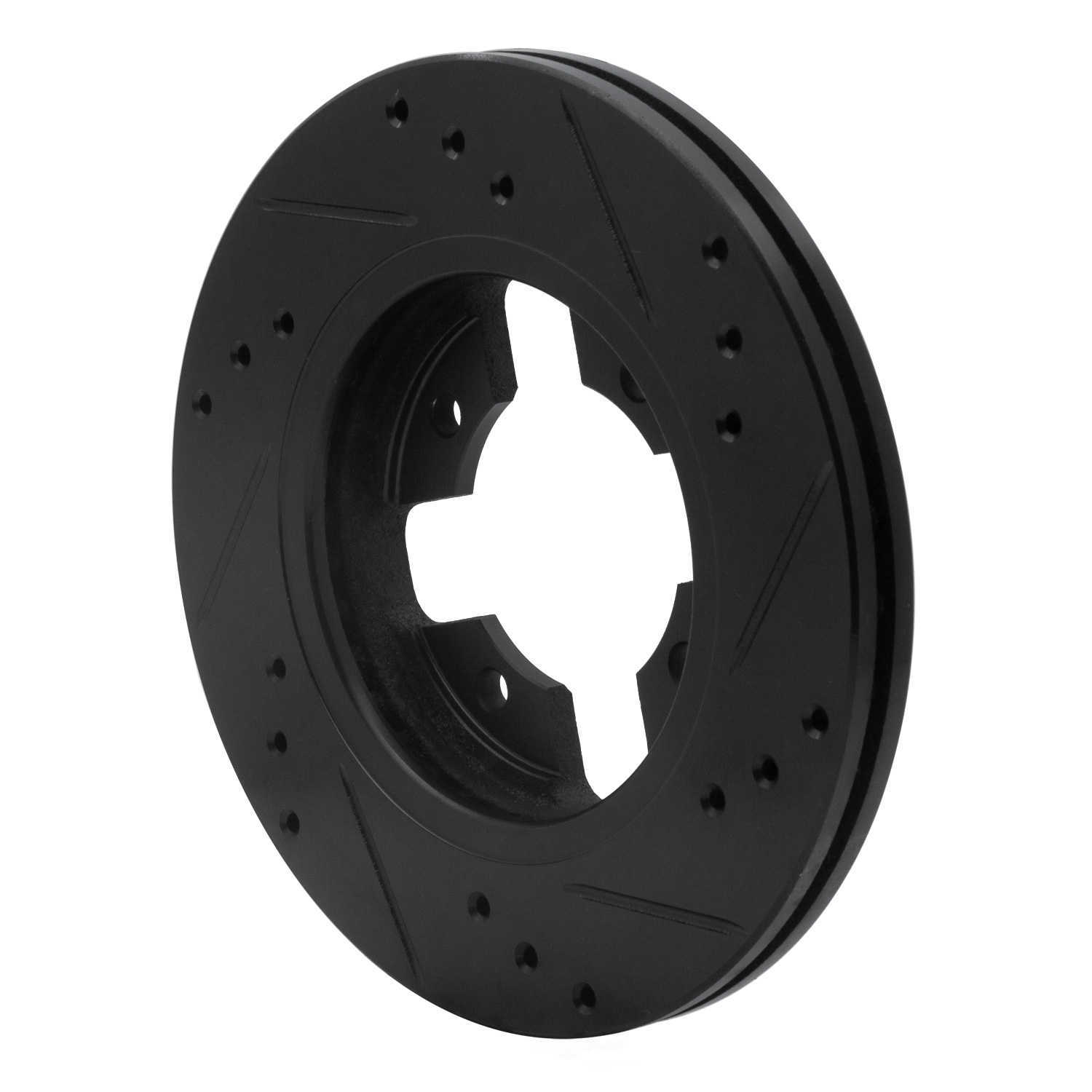 Dynamic Friction Company 633-67074L DFC Brake Rotor - Drilled And Slotted - Black