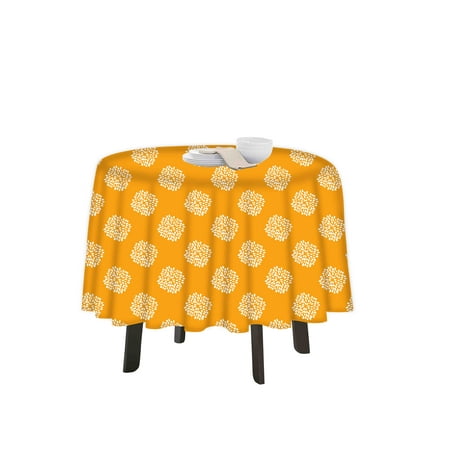 

eloria Floral Printed Round Table Cloth Resistant Washable Decorative Table Cover for Dining Table