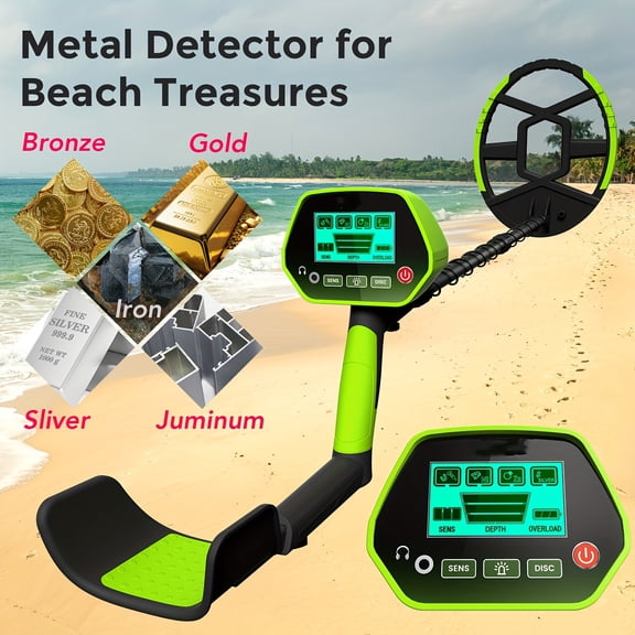 Professional Metal Detector with Terrain/All Metal/Disc Modes, High Accuracy Lightweight Coil, Easy to Operate for Adults Youth - Christmas Gift