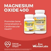 Wonder Labs Magnesium Oxide 400, 483mg of Magnesium Oxide Pharmaceutical Grade - 250 Tablets