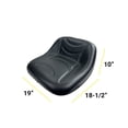 thumbnail image 4 of Eparts E-LMS2002-B Universal Black Vinyl Low Back Seat for Lawn & Garden Tractors, 4 of 4