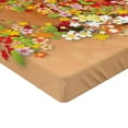 thumbnail image 2 of Ambesonne Floral Fitted Sheet, Summer Sale Banner Art, Twin XL Size, Orange Red and White, 2 of 3