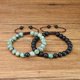 thumbnail image 4 of Pulsera de pareja de piedra de relación de larga distancia ajustable (verde), pulsera tejida de piedra esmerilada, 4 of 5