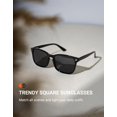 thumbnail image 3 of Gafas de sol polarizadas clásicas cuadradas TIJN UV400 para hombres y mujeres, 3 of 7