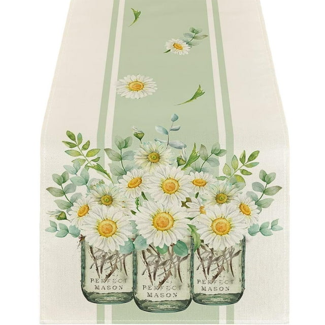 Camino de mesa reutilizable con estampado floral, decoración navideña, colección de mesa portátil 1 UdsC