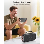 EUROA Nintendo Switch 2 Carrying Case compatible with Switch/Switch OLED, 4 in 1 Hard Shell Travel Case with 2 Screen Protector, 4xJoystick Caps & More