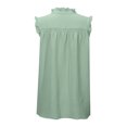 thumbnail image 7 of Tops for Women Casual Turtleneck Solid Color Sleeveless Vest Beach Blouse Tops Women's Summer Clothes, 7 of 7