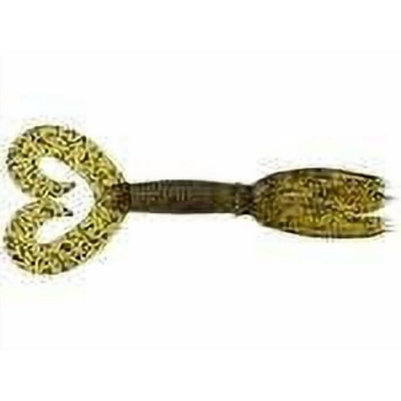 Chompers Skt Grub DoubleTail 4'' Green Pumpkin 10pk