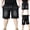 Black, variant on POIUYTR Mens Casual Denim Shorts Summer Vintage High Waist Button Short Jeans Loose Straight Leg Shorts