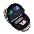 thumbnail image 3 of Goofa Black White Stripes Pattern Comfortable Student Backpack - Ergonomic Design, Durable, Water-Resistant, Multi-Compartment,Travel, and Outdoor Activities, 3 of 5