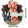 thumbnail image 2 of RHWHOGLL 12" Halloween Welcome Doorplate Wreath Front Door Decoration,Pumpkin Truck Stolen Goods Wreath,Welcome Sign Hanging Decor,Fall Wreath Grain Wreath Harvest Gold Wheat Ears Circl, 2 of 7