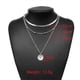 thumbnail image 2 of 3 Layer Lotus Pendant Necklace Dainty Delicate Layered Choker Necklace Adjustable Layering Elegant Necklaces for Women, 2 of 4