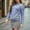 Blue, variant on Women's mohair Crew neck Textured Stitch Sweater, Midweight, Sizes S-XL