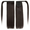 thumbnail image 2 of SEGO Clip in Hair Extensions 100% Remy Human Hair Wrap Around Ponytail Extension Thick Long Straight Black Hairpiece with Comb Magic Paste Pony Tail, 2 of 8