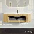 thumbnail image 6 of Eviva Haven 55"W x 22"D Oak Wall-mounted Bathroom Vanity with White Solid Surface Integrated Sink Top, 6 of 7