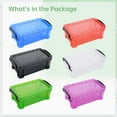 thumbnail image 5 of 6 Assorted Colors Mini Plastic Boxes, Small Storage Containers with Locking Lids, Clear Plastic Organizer Boxes for Crafts, Stationery, Jewelry, Sewing Multipurpose Cases, 5 of 6