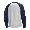thumbnail image 7 of qafoshin Men Raglan Long Sleeve Pullover Tops, Fashion Textured Knit Crew Neck Shirts, Winter Casual Color Block Sweatshirts, 7 of 7