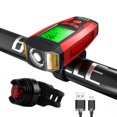 thumbnail image 1 of Lumière de Compteur Noire pour Cyclisme + Bande Lumineuse Rouge Rechargeable par USB pour Vélo, 1 of 2