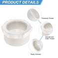 thumbnail image 4 of Uxcell 5 Pcs Polyvinyl Chloride Reducer Bushing G2" Male Thread to G1-1/2" Female Thread White, 4 of 7