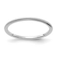thumbnail image 1 of Solid 10K White Gold 1.2mm Milgrain Stackable Band Thin Wedding Anniversary Ring Size 6.5, 1 of 4